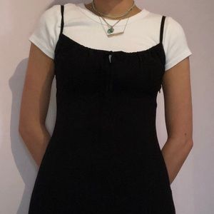 Brandy Melville Black Tie Up Dress